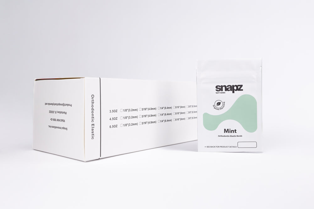 Snapz Mint Flavored Orthodontic Elastics, 5,000-Band Practice Box