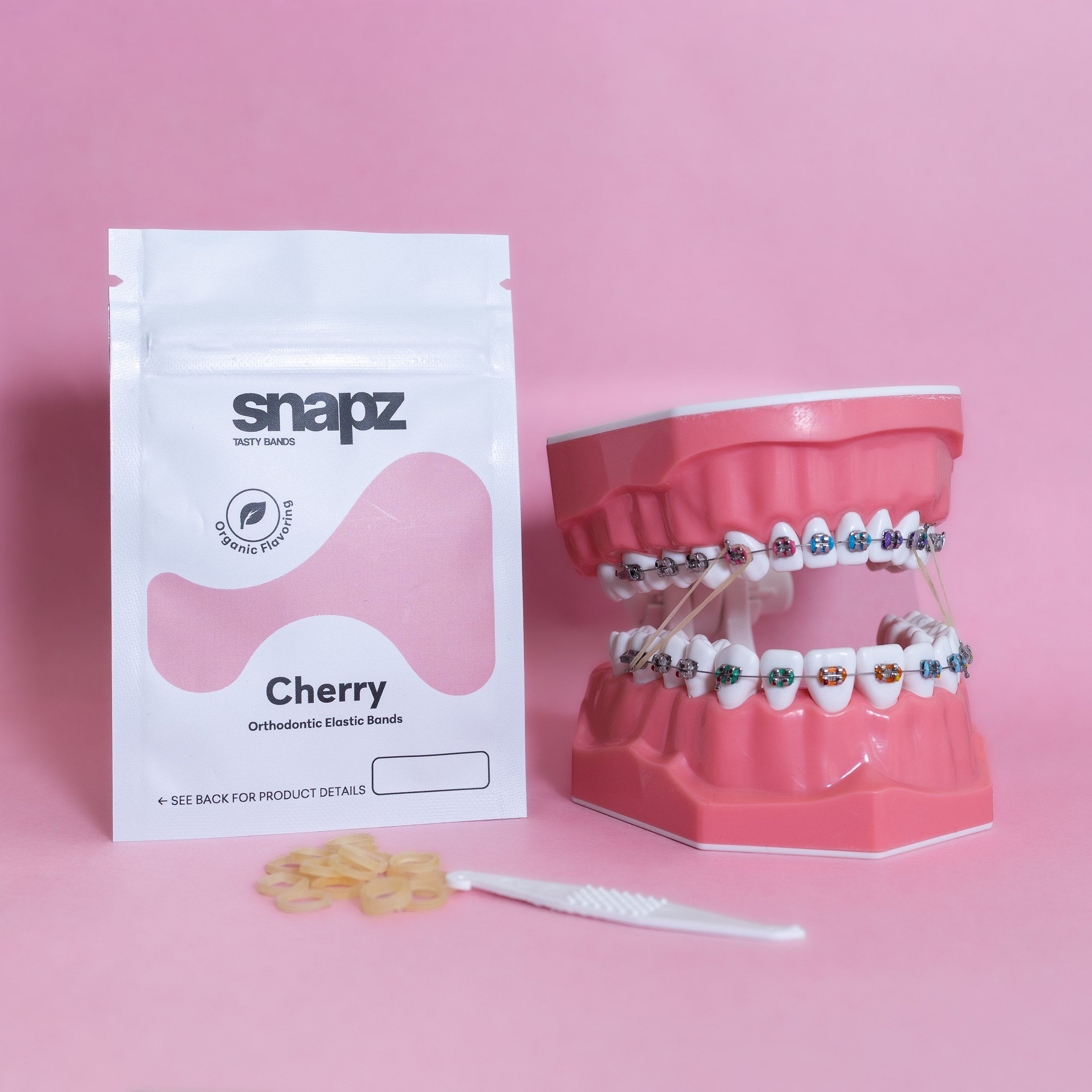 Snapz Cherry Flavored Orthodontic Rubber Bands | 100 Pack – Snapz