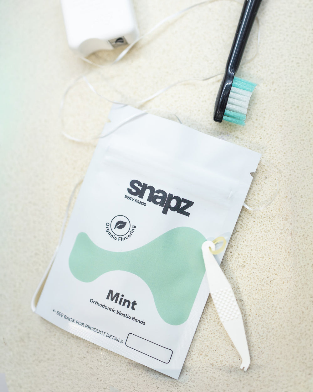 Snapz Mint Flavored Orthodontic Elastics, 100-Band Pack